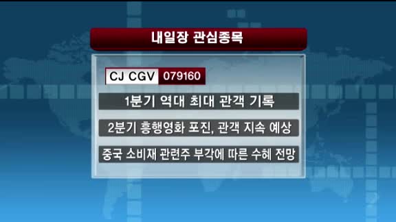 [관심종목] CJ CGV (079160)