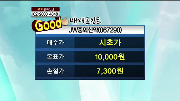 JW중외신약(067290) 수급과 실적 개선세로 인한 상승 전망