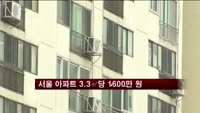 [부동산]서울 아파트 3.3㎡당 1600만 원