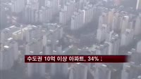 수도권 10억원 이상 아파트, 3년만에 34%↓