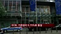 유럽중앙은행, 기준금리 현행 0.75% 유지