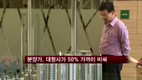 대형건설사 분양가, 중견 건설사 보다 50% 비싸