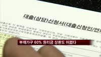부채가구 60% 원리금 상환도 어렵다