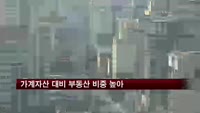가계자산 대비 부동산 비중 높아