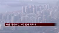 서울 아파트값, 4주 만에 하락세