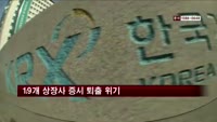 19개 상장사 증시 퇴출 위기