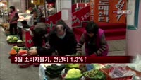 3월 소비자물가 1.3%↑…전월 대비 0.2%↓