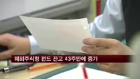 해외 주식형 펀드 잔고 43주만에 증가