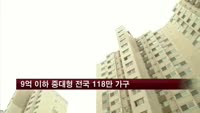 9억 이하 중대형 전국 118만 가구