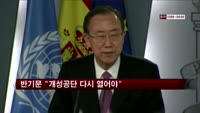 반기문 "개성공단 다시 열어야"