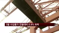 3월 수입물가 전월대비 0.8% 하락