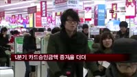 1분기 카드승인금액 증가율 더뎌