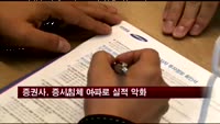 증권사, 증시침체 여파로 실적 악화