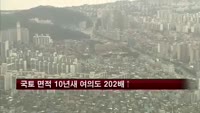 국토 면적 10년새 여의도에 202배 늘어