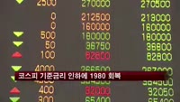 코스피, 기준금리 인하에 1980선 바짝