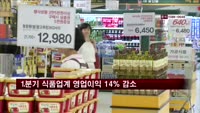 1분기 식품업계 영업이익 14% 감소