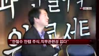 "안철수 안랩 주식, 직무관련성 없다"