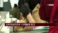 소비자심리지수 13개월래 최고
