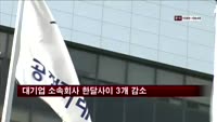 대기업 소속회사 한달사이 3개 감소