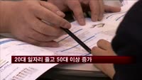 20대 일자리 줄고 50대 이상 증가