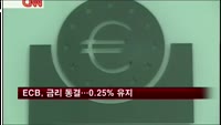 ECB, 금리 동결…0.25% 유지