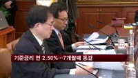 한은 기준금리 연 2.50%…7개월째 동결