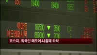 코스피, 외인 매도에 나흘째 하락