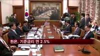 한은, 기준금리 연 2.5%…8개월째 동결