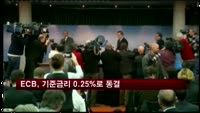 ECB, 기준금리 0.25%로 동결