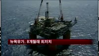 뉴욕유가, 8개월래 최저치