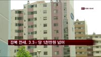 강북 전세, 3.3㎡당 1000만원 넘어