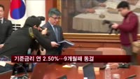 한은, 기준금리 연 2.50%…9개월째 동결