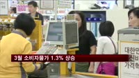 3월 소비자물가 1.3% 상승…4개월만에 상승폭 확대