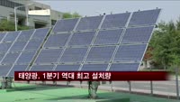 태양광, 1분기 역대 최고 설치량