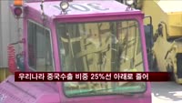 우리나라 중국수출 비중 25%선 아래로 줄어