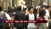 국민 44% "통일 비용 부담 의향 없어"