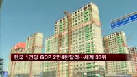 한국 1인당 GDP 2만4천달러…세계 33위