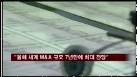 "올해 세계 M&A 규모 2007년 이후 최대 전망"