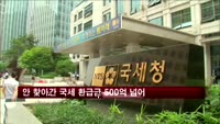 납세자 미수령 국세 환급금 500억원 넘어