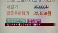 "전자화폐 이용건수 9년새 10분의 1"