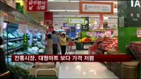 전통시장, 대형마트보다 평균 11% 저렴