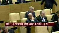 푸틴, '우크라이나 무력 사용' 승인 취소 요청