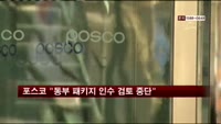 포스코 "동부 패키지 인수 검토 중단"