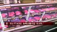 한·EU FTA 3년, 농축산물 수입 18.8% 증가