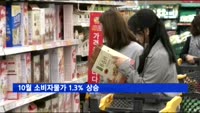 10월 소비자물가 1.3% 상승…두 달 연속 1%대