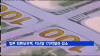 일본 외환보유액, 지난달 173억달러 감소