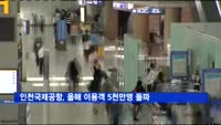 인천국제공항, 올해 이용객 5천만명 돌파