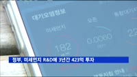 정부, 미세먼지 방지 R&D에 3년간 423억 원 투자