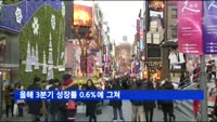 올해 3분기 성장률 0.6%에 그쳐