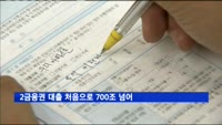 2금융권 대출 처음으로 700조 넘어